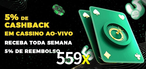 Promoções do cassino ao Vivo 559x